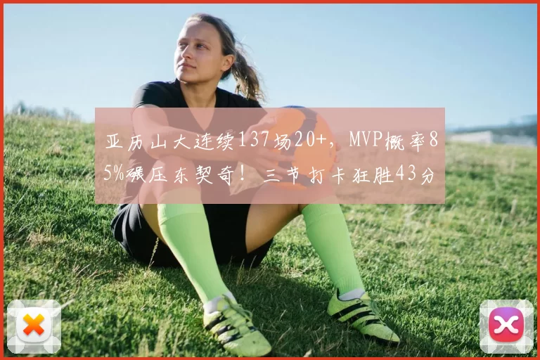 亚历山大连续137场20+,MVP概率85%碾压东契奇!三节打卡狂胜43分